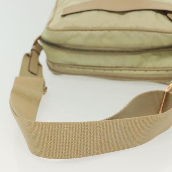 PRADA Shoulder Bag Nylon Beige Gold - Picture 7 of 13